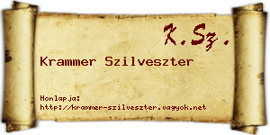 Krammer Szilveszter névjegykártya